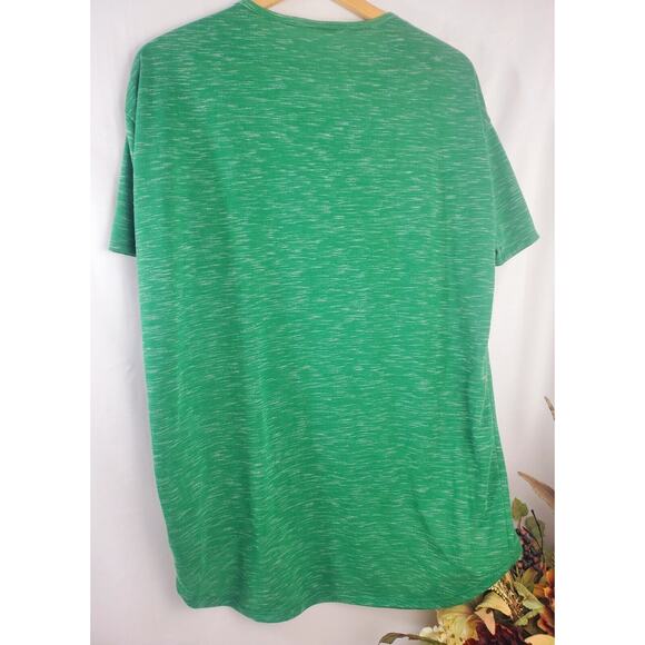 LulaRoe XXS Irma Top Solid Heathered Green Shirt Loose High Low Tunic Women Size - Picture 2 of 10
